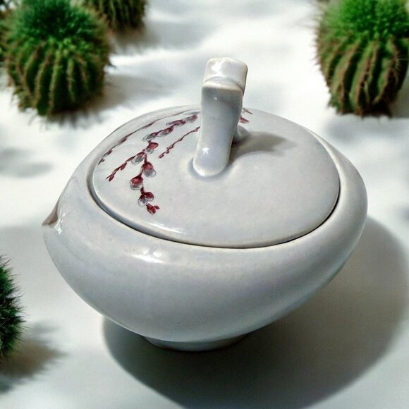 Vintage Willard George Canonsburg “Willow” Sugar Bowl with lid - Picture 5 of 11